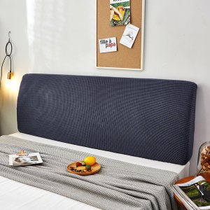 萬能全包床头套罩软包简约现代北欧防尘1.5米1.8m床靠背保 金属灰[加厚针织] 1.2米[适合1.2m-1.4m床头]