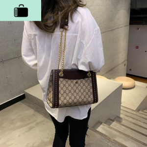 2020新款少女包包女潮韩版学生印花链条单肩斜挎包女士包大容量包NEW LAKE女斜挎包