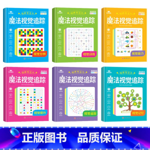 [全套6本 培养专注力]魔法视觉追踪 [正版]魔法线条儿童专注力训练神器迷宫数字连线画本3-4-5-6岁宝宝思维训练游戏