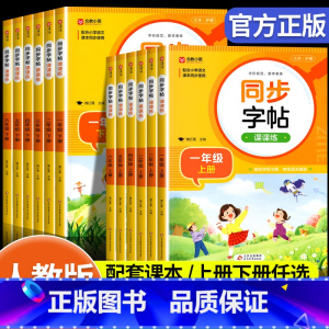 [下册]语文同步字帖课课练 小学四年级 [正版]一二三四五六年级下册语文同步字帖练字帖课课练小学生练字本练字本人教版儿童