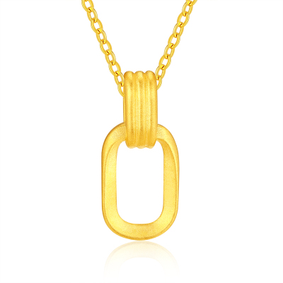 佐卡伊足金时尚吊坠约0.15g