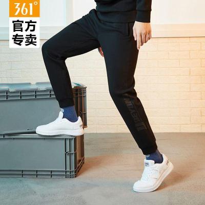 361度运动裤男2021春季新款361°宽松休闲裤子男收口针织长裤男装