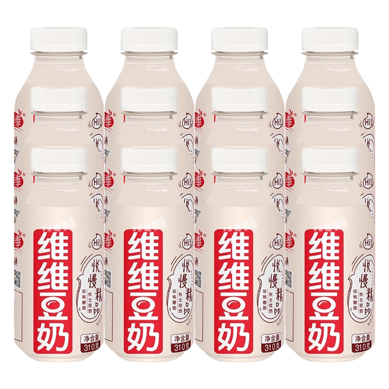 维维豆奶310ml*12瓶装悦慢精品豆奶非转基因植物蛋白营养好早餐