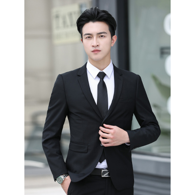 HLCOMAN西装男套装西服外套休闲职业正装修身韩版新郎结婚礼服学生装毕业西服套装