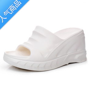 SUNTEK8M厚底女王拖鞋夏季松糕增高一字拖鞋女外穿超高跟坡跟凉拖新款