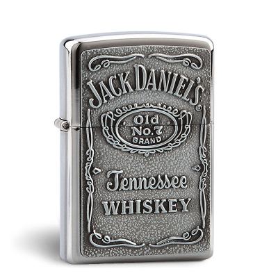 ZIPPO原装正版打火机杰克丹尼锡标签250JD.427芝宝定制刻字zp男女250JD.427