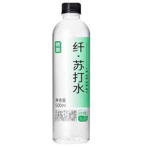 依能苏打水饮料果味0糖0脂0卡弱碱苏打水青柠500ml*12瓶
