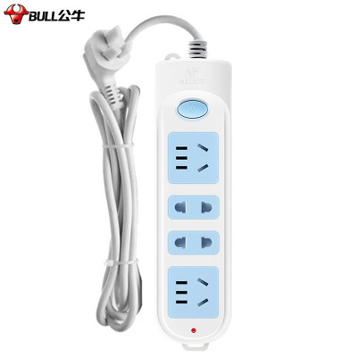 公牛GN-607 新国标插座/插线板/插排/排插/接线板/拖线板 4位总控全长3米 单位/个