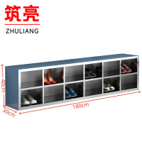 筑亮 不锈钢鞋柜 单面12格双层 个