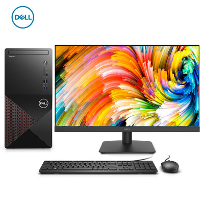 戴尔dell成就3890英特尔酷睿i3商用办公台式机电脑主机(定制i3-101058G128G+1T三年服务)+23.8英寸电脑显示器