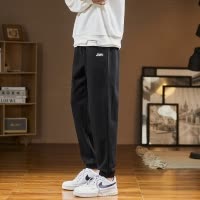 [2.5折价80元]唐狮春秋新款运动裤男士简约束脚裤卫裤宽松休闲裤子男潮牌
