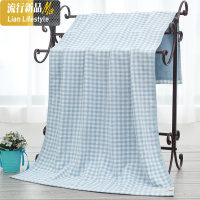 纳米染色纱布浴巾家用棉吸水舒适男女士情侣长款裹巾韩版 三维工匠