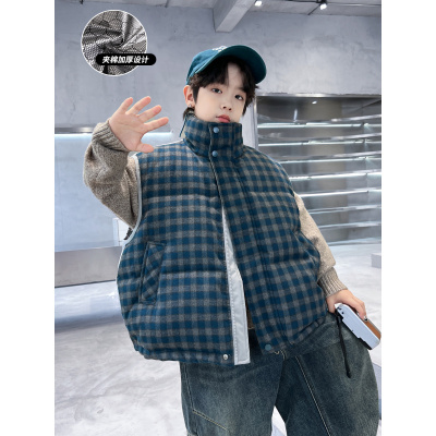 男童羽绒棉马甲外穿新款秋冬外套中大儿童加厚坎肩背心冬装潮