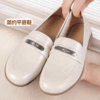 头层牛皮乐福鞋女2026春季新款软底真皮平跟简约复古四季小单鞋_550