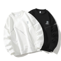 男士春秋季新款情侣卫衣休闲百搭圆领上衣套头纯色长袖运动体恤男