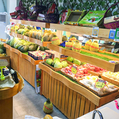 水果货架百果园展示架梯形水果店架子多层超市蔬菜水果货架中岛柜_1