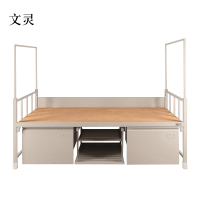 文灵制式营具单人床边防消防官兵士兵军区宿舍单人床含柜钢制加厚单层床