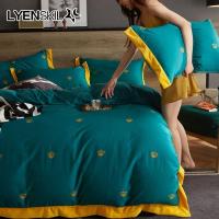 家柏饰(CORATED)北欧简约棉绒四件套法保暖床单单人被套床上用品