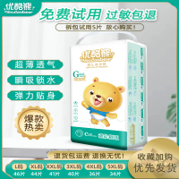 优酷熊乐享系列婴儿拉拉裤XXXL80片2包组合装(17KG以上)特大XL/XXL新生儿男女宝宝干爽尿不湿超薄透气4XL