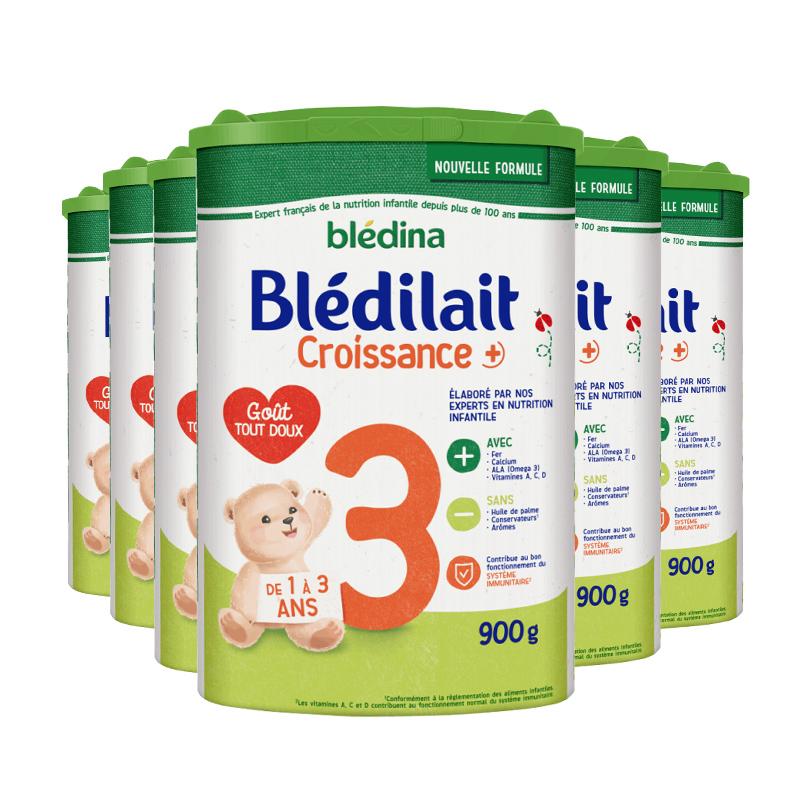 法国进口 贝乐蒂bledina 婴幼儿3段奶粉 1-3岁900g*6罐装