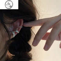 JiMi无耳洞耳夹女嘻哈冷淡风熔岩凹凸质感锁链不规则边金属耳骨夹耳饰