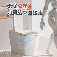 惠达(HUIDA)-ES30系列家用脚踢马桶盖自动冲水泡沫盾马桶座圈加热智能坐便器