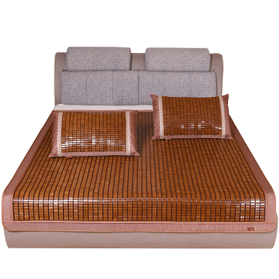 家柏饰(CORATED)麻将席夏季炭化折叠双人床带枕套三件套1.5米1.8米竹麻将凉席