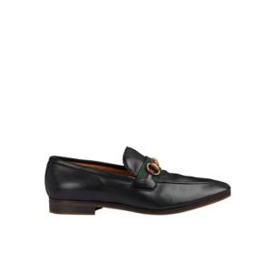 古驰(GUCCI)羊皮马衔扣乐福鞋男户外休闲鞋平底舒适百搭配饰织带