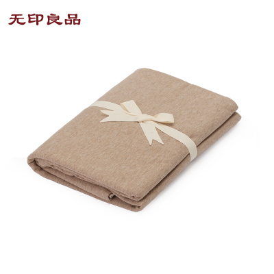 无印良品夏日河谷系列纯棉枕套素色针织棉全面枕套单双人枕套