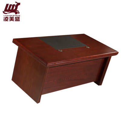 凌美盛 简约办公桌大班台桌1.8米含柜活动柜 LMS-40/张