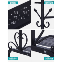 汐岩衣帽架双杆式落地宿舍收纳挂衣架立式家用卧室放衣服包包架子