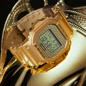 CASIO旗舰店卡西欧手表男女潮酷 G-SHOCK官方金属小方块运动防水电子学生石英表 女日韩表 GM-5600