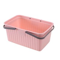 家柏饰(CORATED)洗澡篮子浴筐手提女浴室范儿学生澡堂洗漱沐浴藻蓝洗浴篮