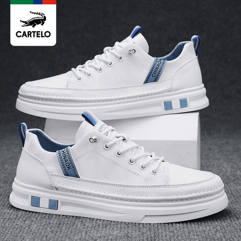 [线下专柜同款]卡帝乐鳄鱼(cartelo)新款潮流百搭小白鞋男士板鞋休闲
