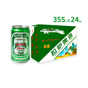 拉萨啤酒麦香醇厚355mL*24听整箱 西藏泉水酿造灌装啤酒甘醇鲜爽