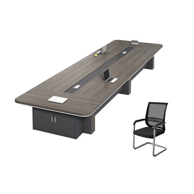 中豫鑫泽 ZYXZ4051017简约现代会议桌洽谈桌板式会议桌 4m会议桌14把椅子