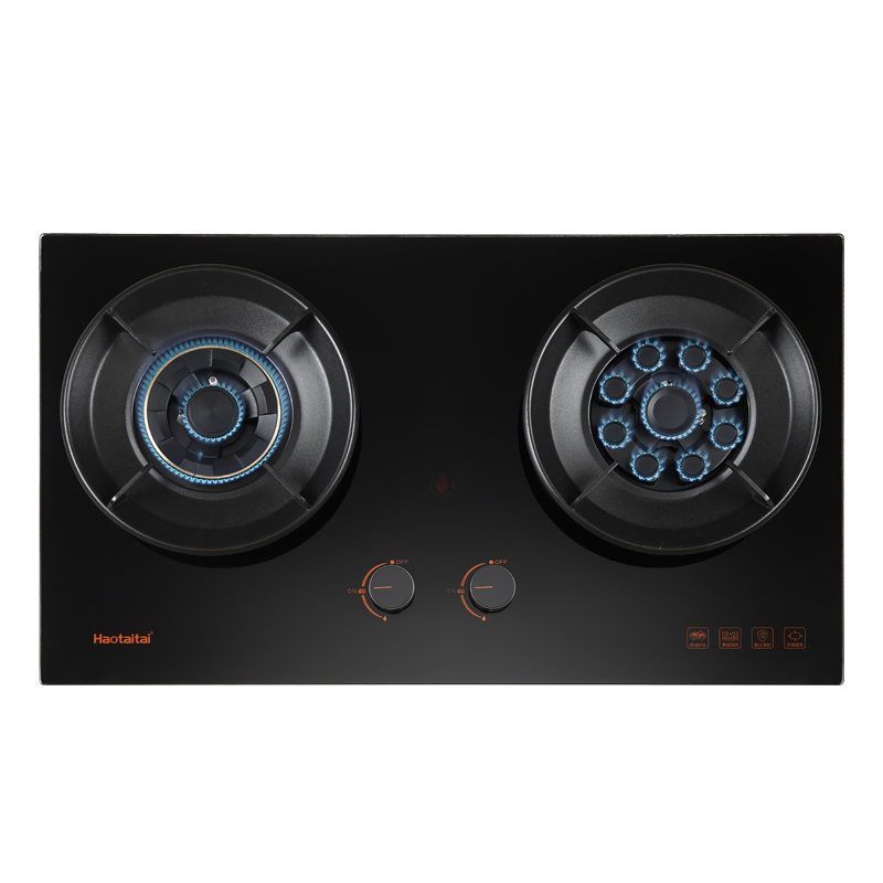 Haotiatai燃气灶JZT-X405 5.0kW大火力九鼎劲燃猛火可调底壳换灶不开孔保洁炉头中空聚能锅支架