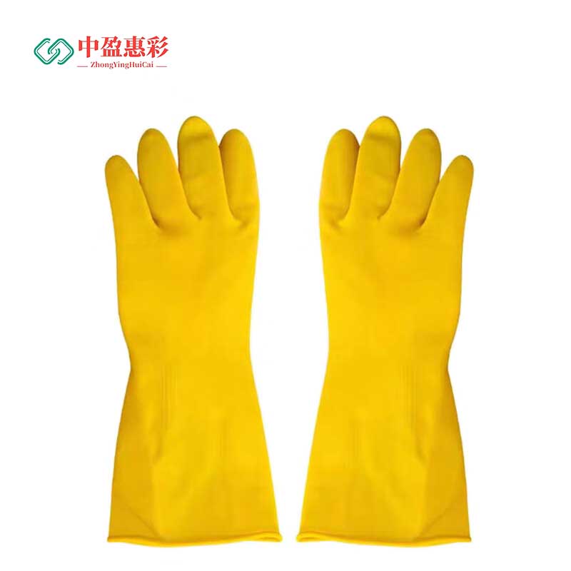 中盈惠彩 家务防水橡胶手套GJST8 28*13.5CM M号 双