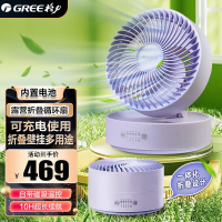 格力(GREE)空气循环扇直流变频折叠风扇户外长续航智能电风扇台式小风扇台壁两用 FXTZ-16X60Bh3 遥控款