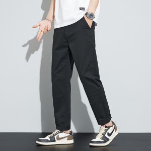 老爷车(LAOYECHE)春季新款纯棉九分裤男士休闲裤直筒修身弹力宽松男裤潮流男款裤子