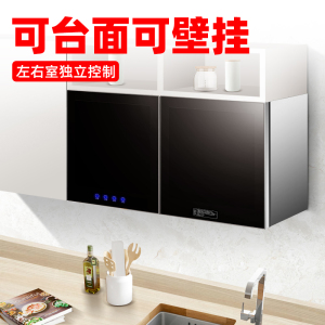 欢呼好太太 挂式壁挂式吊挂式家用消毒柜办公室幼儿园 ZTD108A双开门臭氧红外线高温卧式台式二星级小型消毒碗柜自行安装