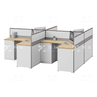 臻远 ZYGW-010 职员桌办公桌屏风工作卡位 T型四人位