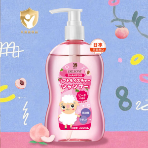 蝶印 日本进口 儿童柔润洗发水蜜桃味300ml 弱酸温和 无泪眼刺激