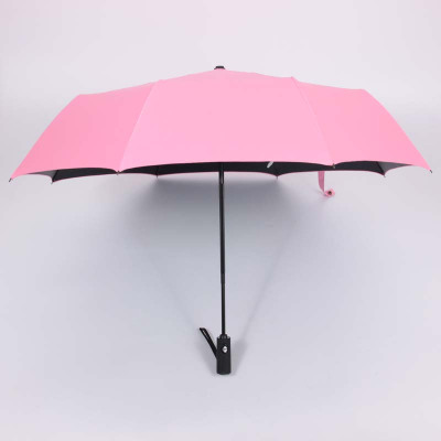 广告伞定制logo306全自动晴雨两用伞黑胶太阳伞8骨三折伞