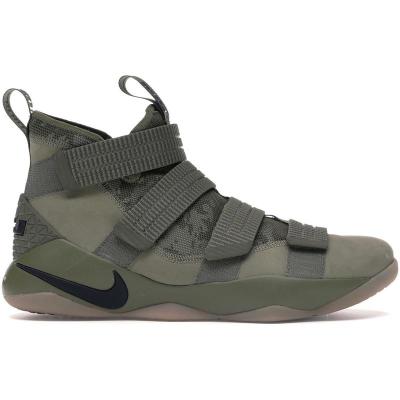 耐克NIKE男子篮球鞋LeBronZoomSoldier11橄榄迷彩防滑运动篮球鞋897646-200Medium_Olive/Black-Black47.5码/US13