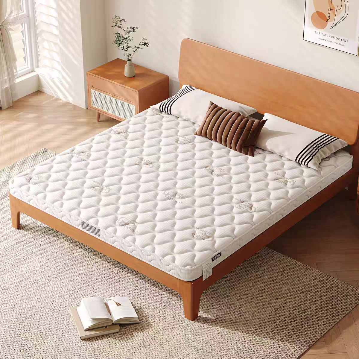 苏宁宜品软硬适中布艺棕榈床垫2000*1200*80毫米可定制无需安装健康舒适选它没错