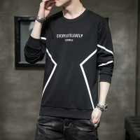 男装秋冬男士卫衣韩版潮流时尚字母印花套头圆领宽松上衣