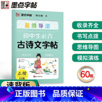 初中生必背古诗词字帖 [正版]墨点初中生必背古诗词字帖思维导图版临摹荆霄鹏楷书初中生练字帖同步语文人教版上下册七八年级古