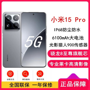 [全新]小米15 Pro 岩石灰 12GB+256GB 骁龙8至尊 5G芯 专业徕卡影像 6100毫安大毫安 90W澎湃