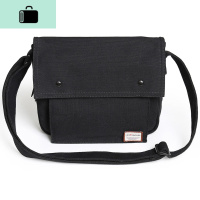 单肩包男士休闲斜挎小背包女户外运动骑行旅游邮差包学生男包挂包NEW LAKE 黑色